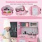 Wooden Pretend Play Kitchen Set for Toddlers, Boys & Girls Ages 3-6 with Cooking Accessories